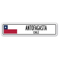 ANTOFAGASTA CHILE Street Sign Chilean flag city country road wall gift