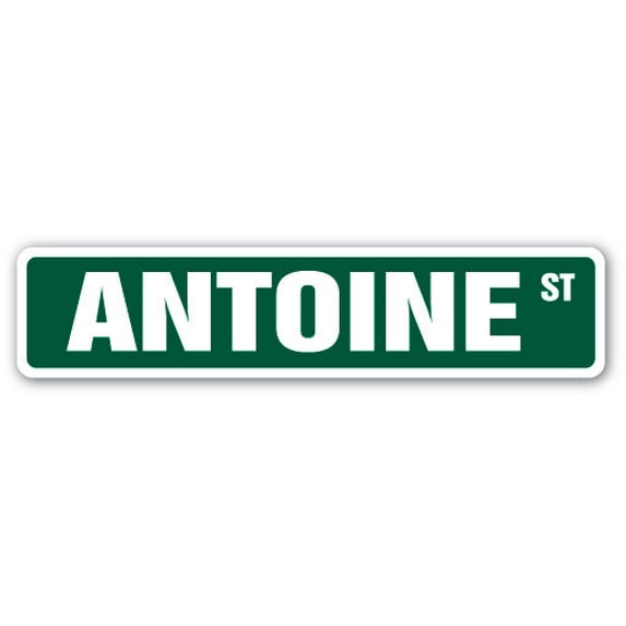 ANTOINE Street Sign Childrens Name Room Sign | Indoor/Outdoor | 36" Wide