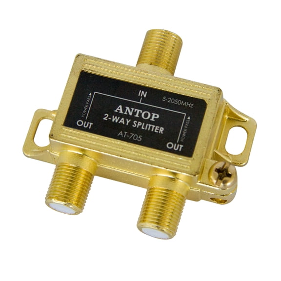 ANTOP 2-Way RF Splitter 2GHz, Gold