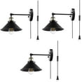 thumbnail image 1 of 3 Pack Plug in Wall Sconce,Swing Arm Wall Lamp for Bedroom, Living Room(E26 Base, Bulbs Not Included), 1 of 7