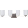 thumbnail image 1 of ANTOTEN 4-Light Brushed Nickel Vanity Light with White Frosted Glass Shade, 1 of 6