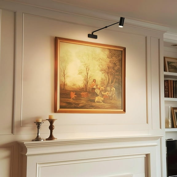 Battery Operated Picture Light, Adjustable Length Wireless Art Light for Paintings CCT Dimmable Rechargeable Picture Light with Remote Control for Gallery Reading Dartboard Bathroom