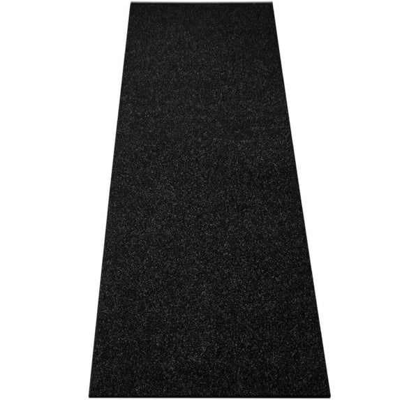 ANTPOP 2'x10' Runner Rugs Outdoor Indoor Utility Non-Slip Carpet Runners with Rubber Backing Custom Size Area Rug Entrance Mat for Kitchen Hallway Entryway Patio Garage Laundry Black Striped
