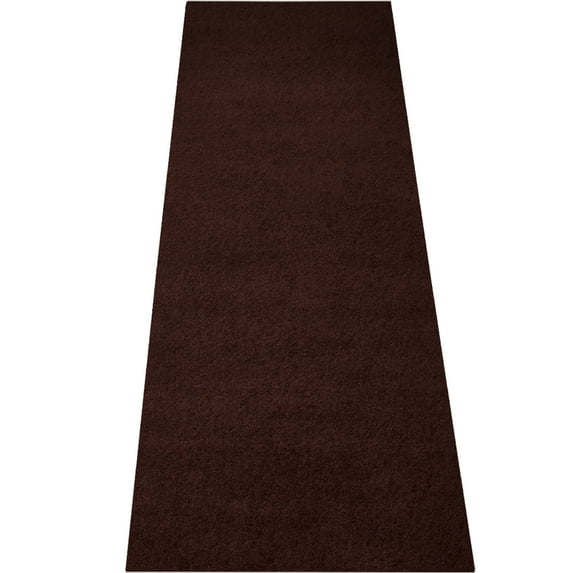 ANTPOP 2'x10' Runner Rugs Outdoor Indoor Utility Non-Slip Carpet Runners with Rubber Backing Custom Size Area Rug Entrance Mat for Kitchen Hallway Entryway Patio Garage Laundry Dark Brown