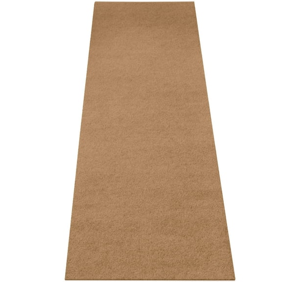 ANTPOP 2'x10' Runner Rugs Outdoor Indoor Utility Non-Slip Carpet Runners with Rubber Backing Custom Size Area Rug Entrance Mat for Kitchen Hallway Entryway Patio Garage Laundry Light Brown