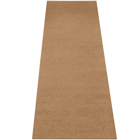 ANTPOP 2'x6' Runner Rugs Outdoor Indoor Utility Non-Slip Carpet Runners with Rubber Backing Custom Size Area Rug Entrance Mat for Kitchen Hallway Entryway Patio Garage Laundry Light Brown