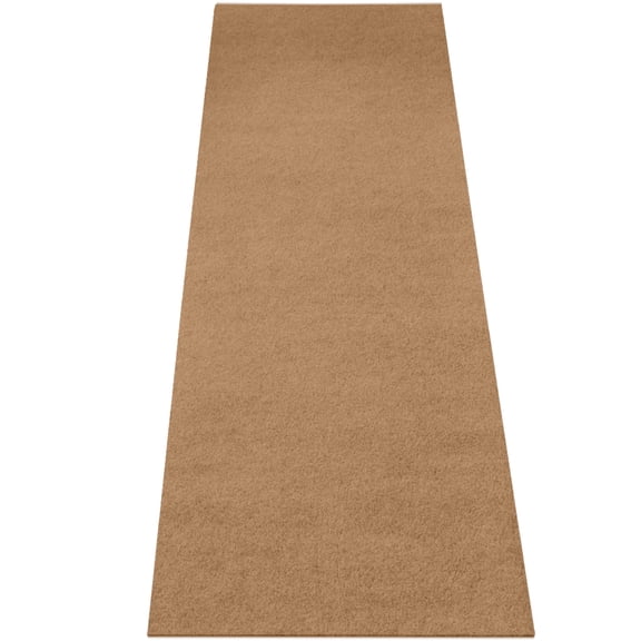 ANTPOP 2'x6' Runner Rugs Outdoor Indoor Utility Non-Slip Carpet Runners with Rubber Backing Custom Size Area Rug Entrance Mat for Kitchen Hallway Entryway Patio Garage Laundry Light Brown