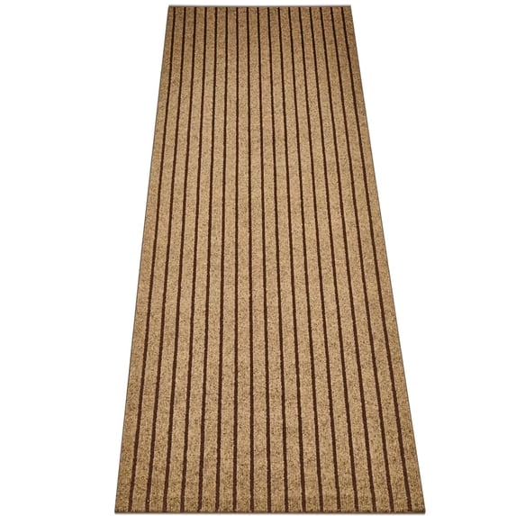 ANTPOP Traditional Brown Striped Area Rugs, 4' x 8', Non-Slip Backing