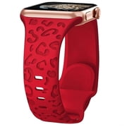ANTSHARE Compatible with Apple Watch Band 38mm 40mm 41mm 42mm 44mm 45mm, Waterproof Cheetah Sport Silicone Strap Wristbands for iWatch Bands Series 11 10 9 8 7 