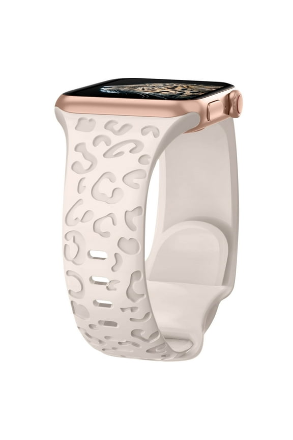 Compatible with Apple Watch Band 38mm 40mm 41mm 42mm 44mm 45mm, Waterproof Cheetah Sport Silicone Strap Wristbands for iWatch Bands Series 11 10 9 8 7 6 5 4 3 2 1 SE3/2/1 Ultra3/2/1