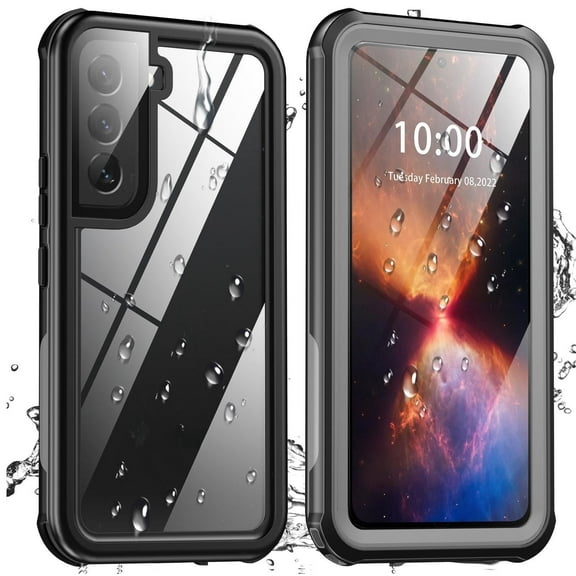 ANTSHARE For Samsung Galaxy S22 Case, with Screen Protector, Waterproof Protective Case For Samsung Galaxy S22-Black