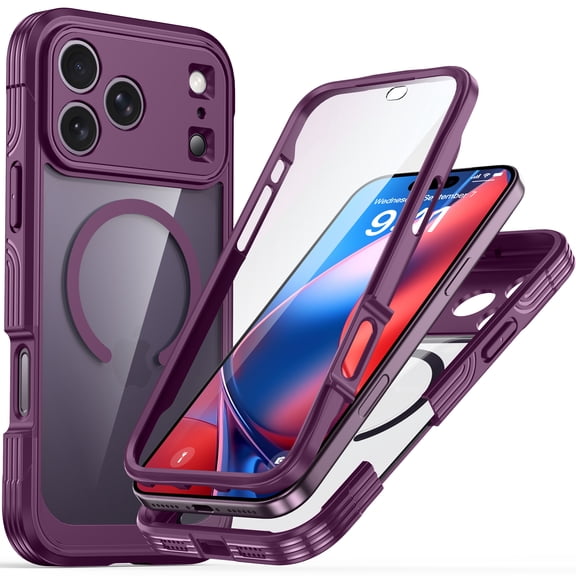 ANTSHARE Magnetic Case for iPhone 18 Pro, Screen and Lens Protector Cover