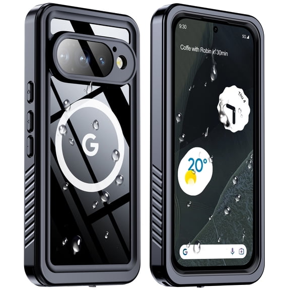 ANTSHARE Magnetic for Google Pixel 11 Pro Case, Waterproof with Built in Screen Protector & Camera Protection, Full Body Rugged Phone Case-Black