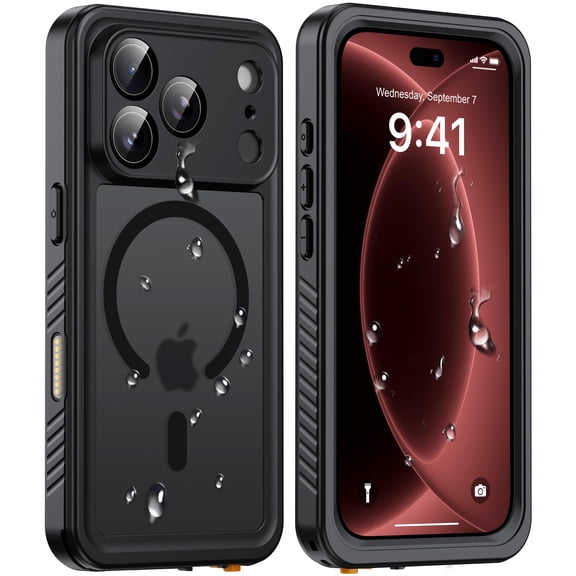 ANTSHARE Magnetic for iPhone 18 Pro Case, Waterproof with Built in Screen Protector & Camera Protection, [Compatible with MagSafe] Full Body Rugged Phone Case 6.3''-Matte Black