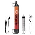 thumbnail image 1 of 1 PACK Portable Water Filter Straw Mini Water Purifier Survival Gear for Emergencies, Hiking, Camping, Disaster Preparation-Orange, 1 of 8