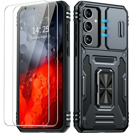 ANTSHARE for Samsung Galaxy A35 5G Case, [Rotatable Ring Kickstand] Samsung A35 5G Phone Case with [2* Screen Protectors] Military Grade Shockproof Anti-Scratch Phone Case for Samsung A35