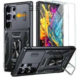 For Samsung Galaxy S24 Ultra Finest Transparent Thick Acrylic Hybrid Metal  Buttons Cover Case - Black 
