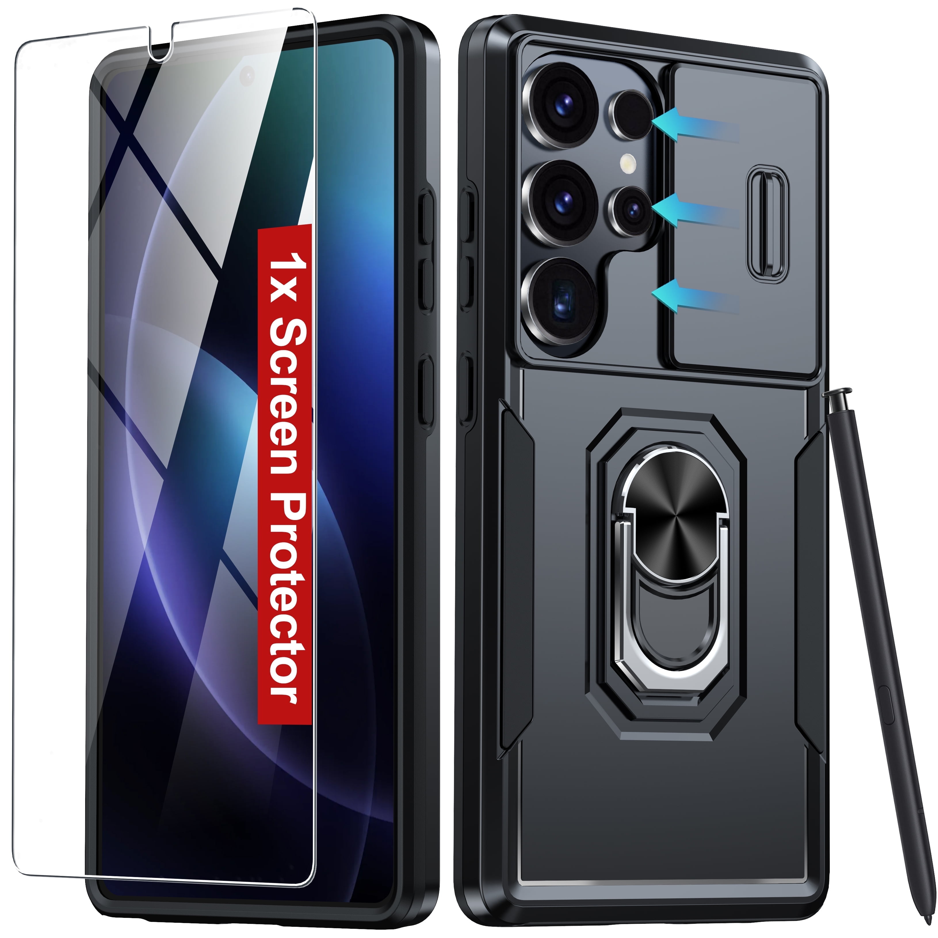 ANTSHARE for Samsung Galaxy S25 Ultra Case, [Built-in Slide Camera