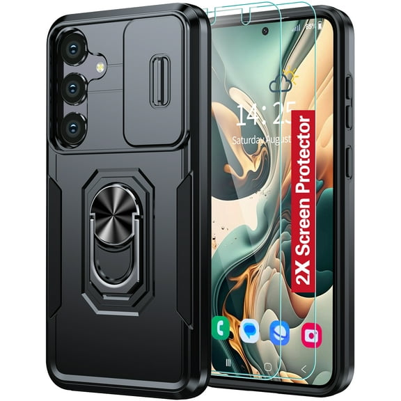 ANTSHARE Shockproof Military Back Cover Cell Phone Case for Samsung Galaxy S24 Plus, Black