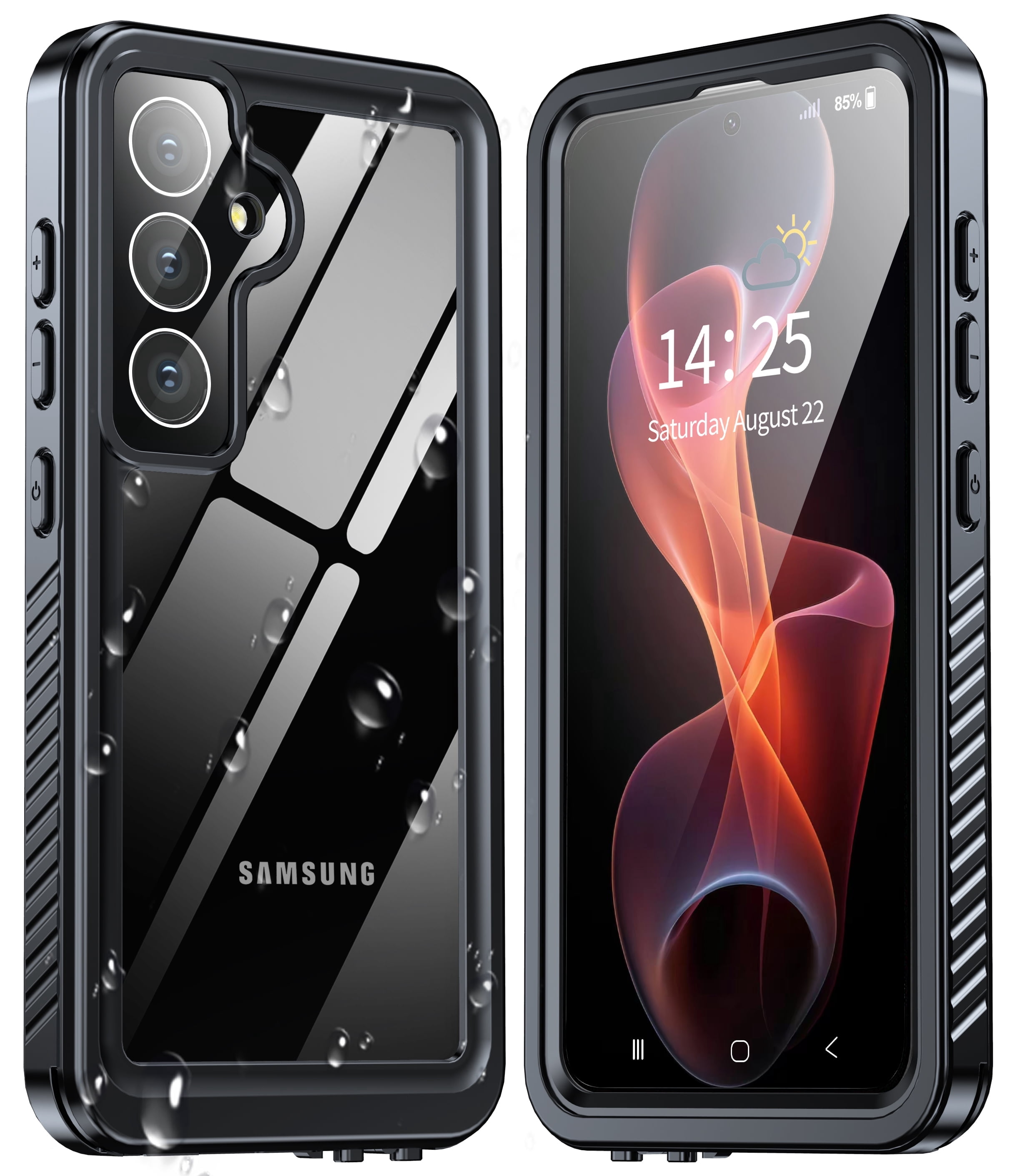 ANTSHARE Waterproof TPU Full Body Cell Phone Case for Samsung Galaxy S24, Black