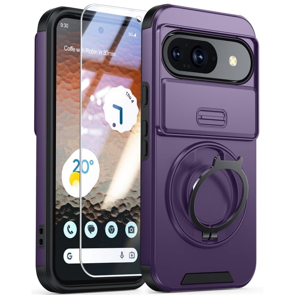ANTSHARE for Google Pixel 10/ Pixel 10 Pro Case with Stand, Heavy Duty Shockproof Cases with Camera Cover, Phone Case for Google Pixel 10/ Pixel 10 Pro