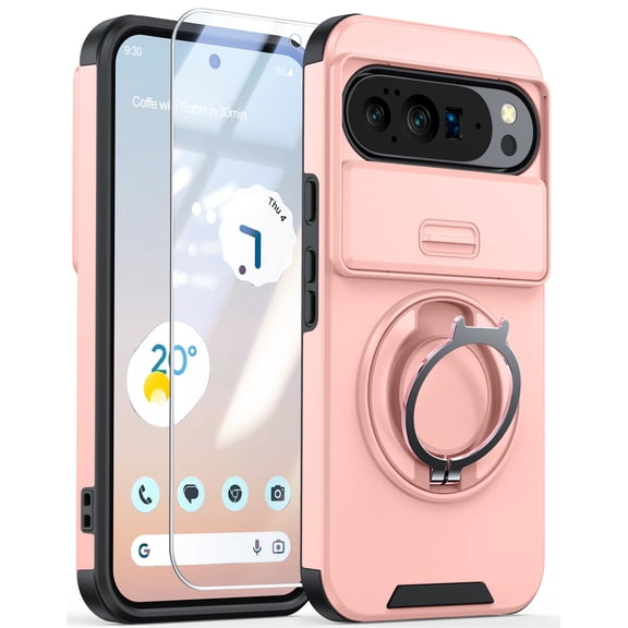 ANTSHARE for Google Pixel 10 Pro XL Case with Stand, Heavy Duty Shockproof Cases with Camera Cover, Phone Case for Google Pixel 10 Pro XL 6.8 Inches