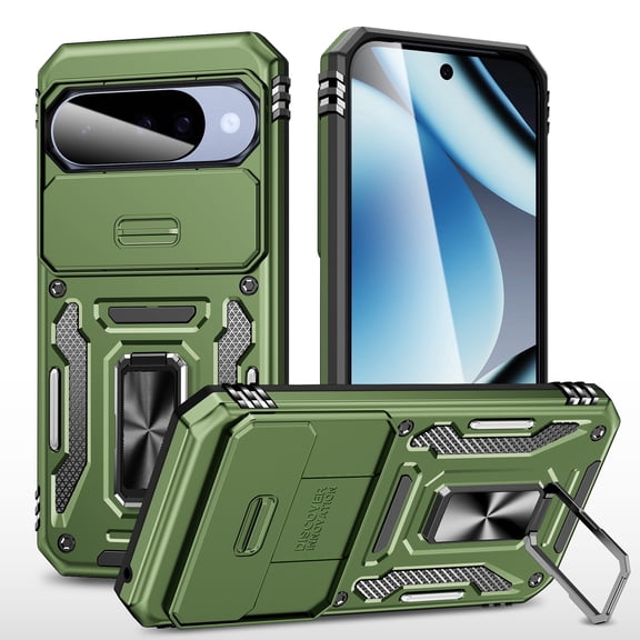 ANTSHARE for Google Pixel 11/Pixel 11 Pro Case, With Camera Cover & Rotatable Kickstand, Anti-Scratch Shockproof Heavy-Duty Phone Cover Rugged Case for Pixel 11/Pixel 11 Pro