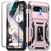 ANTSHARE for Google Pixel 8 Case, Slide Cover Camera Protection Shockproof Drop Protection Phone Case-ROSE GOLD