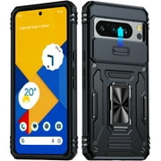 ANTSHARE for Google Pixel 8 Pro Case, Slide Cover Camera Protection Shockproof Drop Protection Phone Case-Black