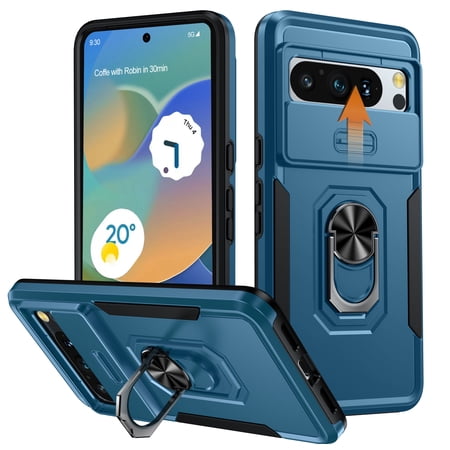 ANTSHARE for Google Pixel 8 Pro Case with Stand, Heavy Duty Shockproof Cases with Camera Cover, Phone Case for Google Pixel 8 Pro