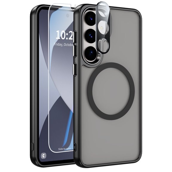 ANTSHARE for Samsung Galaxy S25 Plus Case, [1*HD Screen Protector & 1*Camera Protector] [Anti-Fingerprint], Translucent Matte Back Slim Shockproof Case for Samsung Galaxy S25 Plus