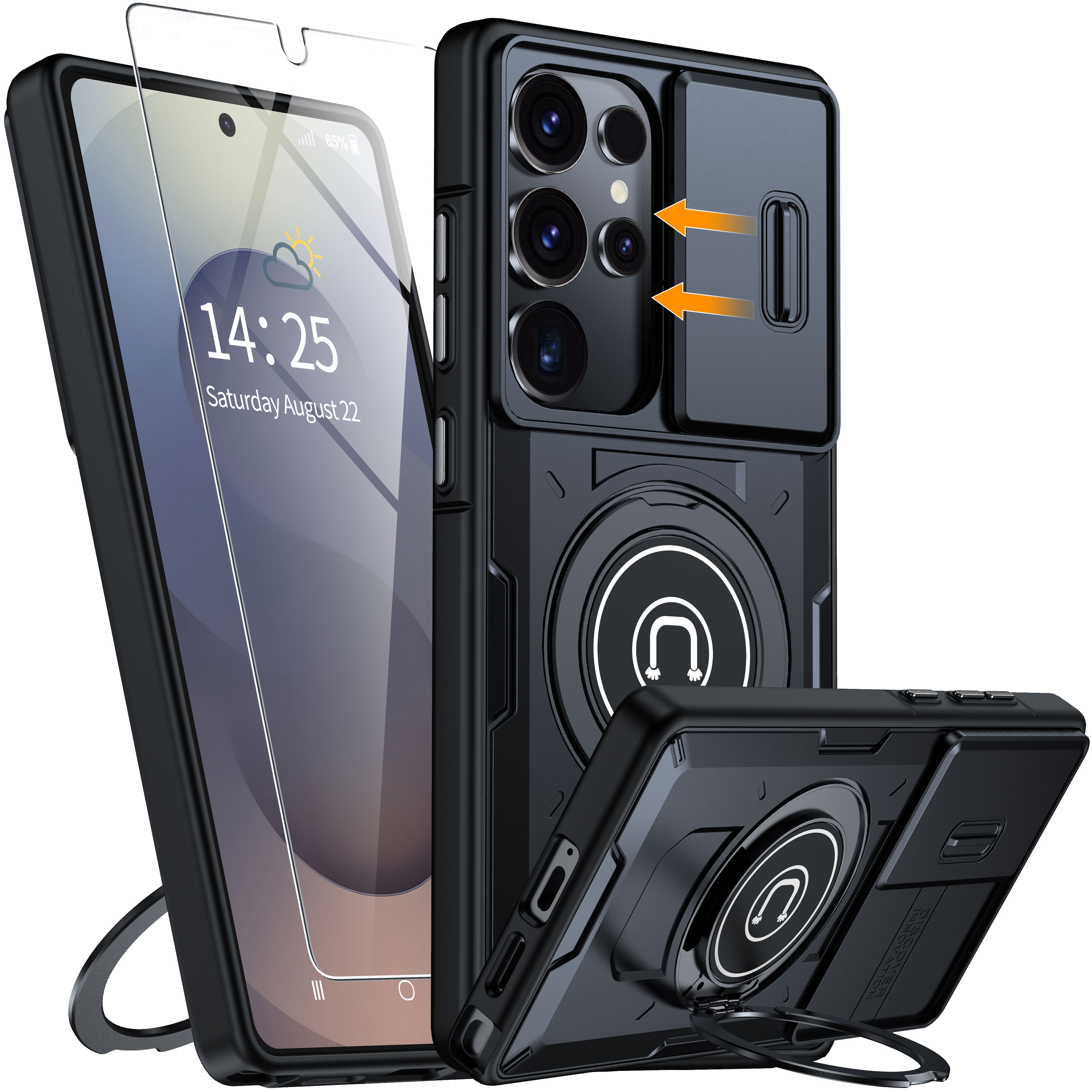 ANTSHARE for Samsung Galaxy S25 Ultra Case, Built in Rotatable