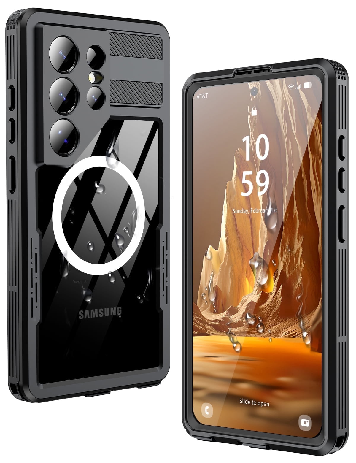 ANTSHARE for Samsung Galaxy S26 Ultra Case Waterproof, Built-in Lens & Screen Protector, Compatible with MagSafe, Shockproof Dropproof 360° Full Body Protection Phone Case for S26 Ultra 6.9''