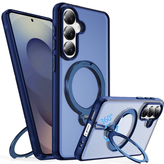ANTSHARE for Samsung Galaxy S26 with 360° Spin Magnetic Ring Stand, Compatible with Mag-Safe Clear Phone Case for Samsung Galaxy S26 6.3"