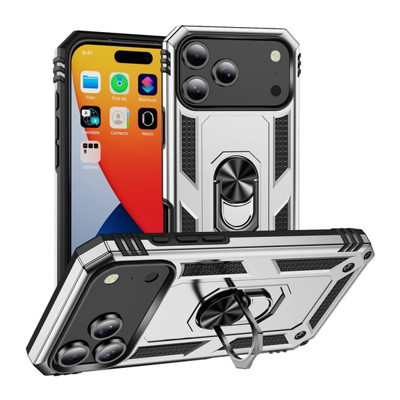 ANTSHARE for iPhone 18 Pro Case, Built-in 360° Rotate Ring Stand, Impact-Resistant, Shockproof, Protective Bumper, Covers for iPhone 18 Pro 6.3 inch