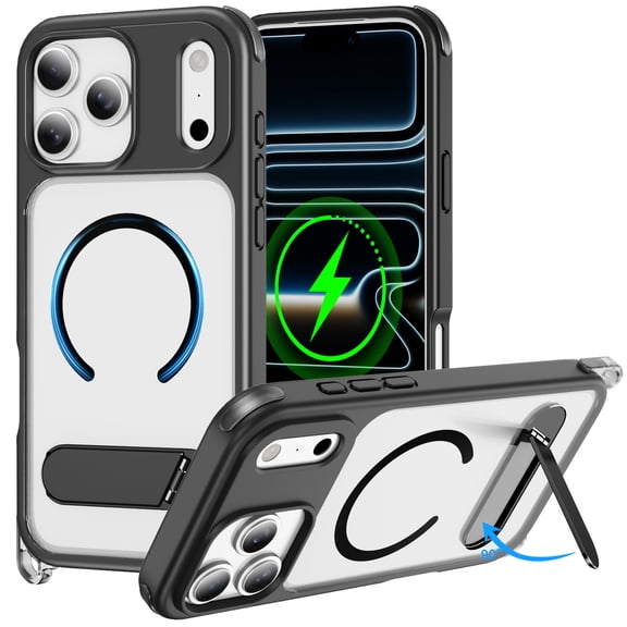 ANTSHARE Magnetic for iPhone 18 Pro Case Built-in Invisible Kickstand Military Grade Shockproof Phone Case 6.3"