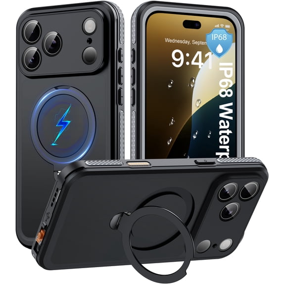 ANTSHARE for iPhone 18 Pro Max Case Waterproof, with Stand & Kickstand, Built-in Screen/Lens Protector - Military Drop-Shockproof Full-Body Protection for Swimming/Outdoor