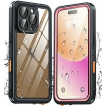ANTSHARE For iPhone 16 Pro Case, Waterproof Built-in Screen Protector, [12 FT Military Drop Proof] [Full Body Shockproof] [Dustproof] [IP68 Underwater] Phone Case For iPhone 16 Pro 6.3''- Pink