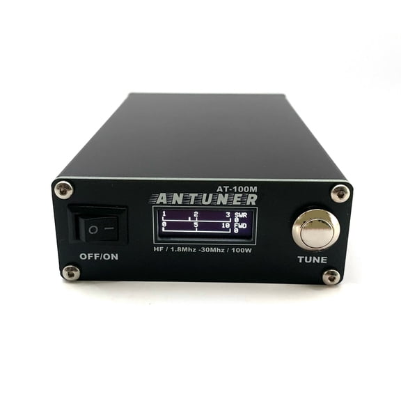 ANTUNER Omnipotent 1.8MHz-30MHz 100W Antenna Tuner Built-in Standing Wavemeter Power Meter For HF Radio USDX G1M FT-818 817 IC-705