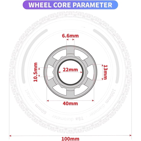 ANTWHEEL All-Terrain Longboard Wheels 100mm Electric Skateboard Wheels 78A high Rebound Urethane Wheels$$Sport & Recreation Other