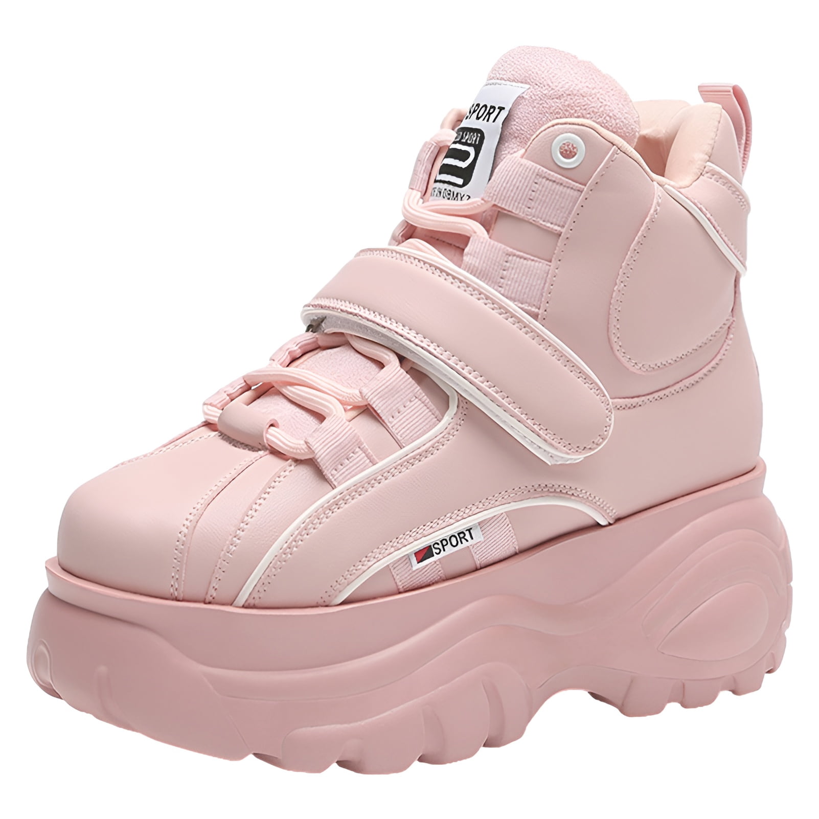 ANUFER Women's Goth Punk High Top Platform Chunky Sneakers Lace Up
