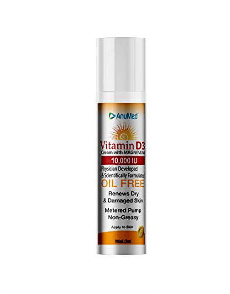 ANUMED INTERNATIONAL Vitamin D3 Cream Oil Free, 0.02 Pound