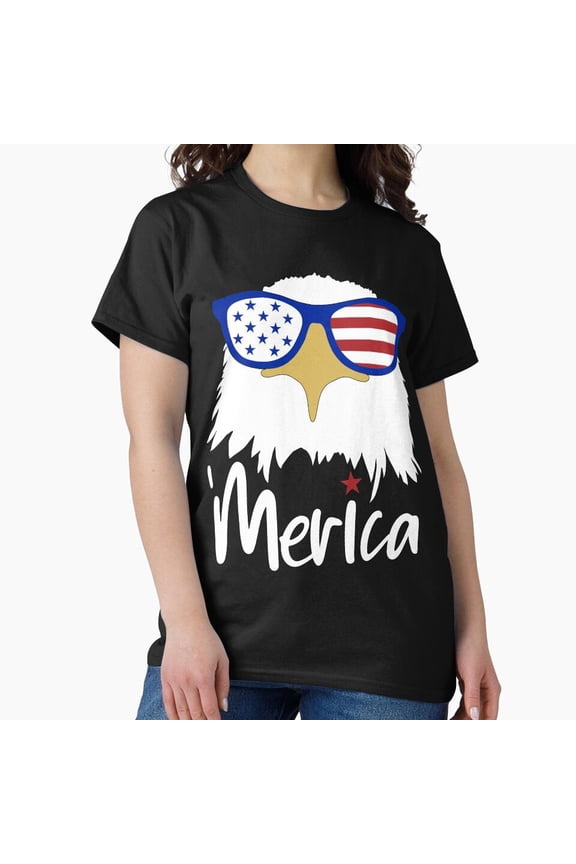 4Th Of July Patriotic - 'Merica Apparel And Gifts Classic T-Shirt, Gift For Patriotic, Independence Day Shirt, Red White Blue Shirt, Unisex S-5XL Hot Trending Shirt, Vintage Birthday Gift