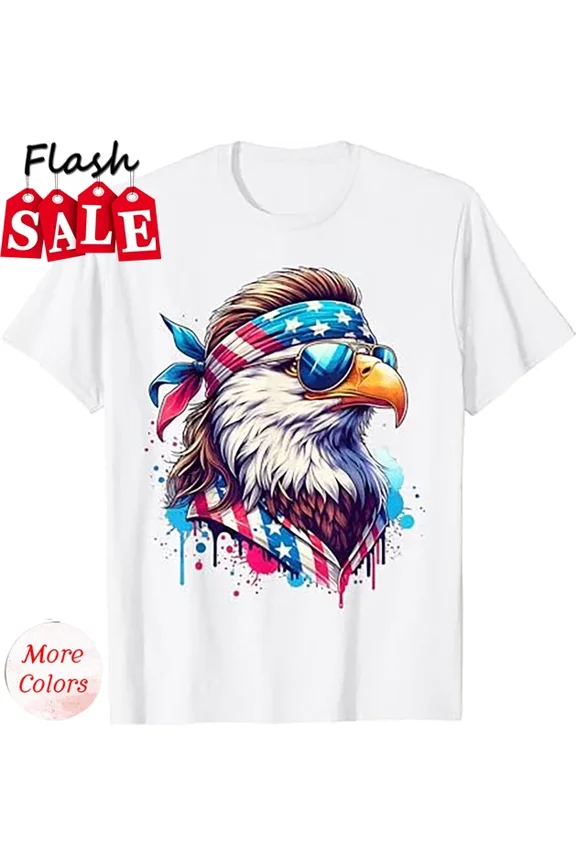 4Th Of July Patriotic Funny Eagle July 4Th Usa Murica T-Shirt Unisex S-5XL Hot Trending Shirt, Vintage Birthday Gift