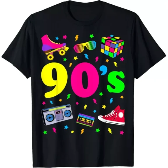 ANUNSHIRT 90S Themed Party 90S - I Love The 90S T-Shirt Unisex S-5XL Hot Trending Shirt, Vintage Birthday Gift