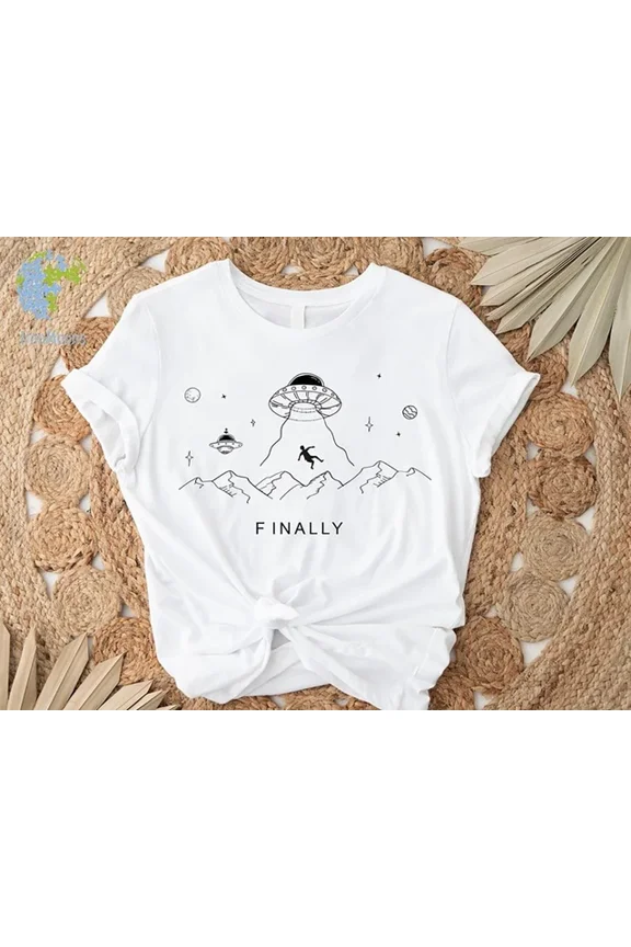 ANUNSHIRT Alien Abduction Finally Shirt, Alien Shirts, Alien Gifts, Ufo Funny Space Con... Unisex S-5XL Hot Trending Shirt, Vintage Birthday Gift