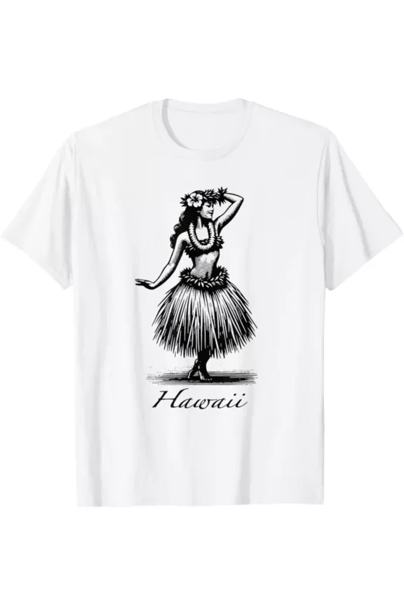 Aloha Hawaii Hawaiian Vintage Wahine Hula Dance Dancer Girl T-Shirt Unisex S-5XL Hot Trending Shirt, Vintage Birthday Gift