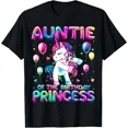 thumbnail image 1 of ANUNSHIRT Auntie Of The Birthday Princess Girl Flossing Unicorn Aunt T-Shirt Unisex S-5XL Hot Trending Shirt, Vintage Birthday Gift, 1 of 3