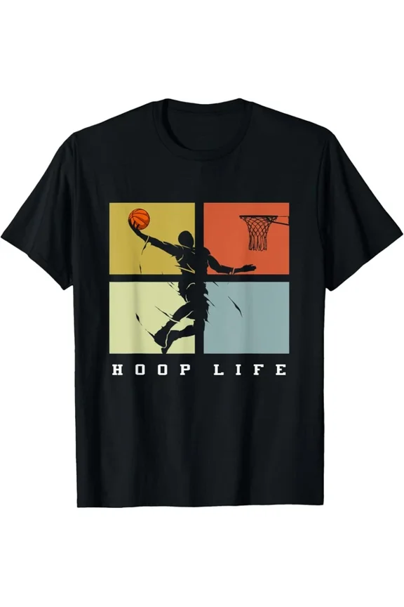 Basketball Hoop Life Player Retro Gift Men Boys T-Shirt Unisex S-5XL Hot Trending Shirt, Vintage Birthday Gift