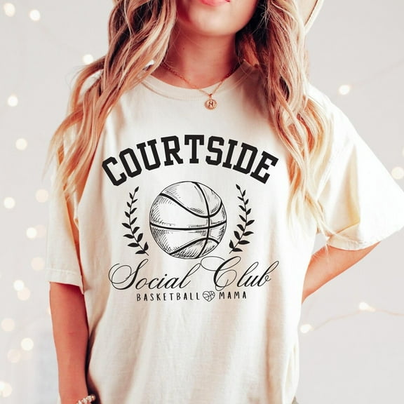 ANUNSHIRT Basketball Mom Shirt, Courtside Social Club, Preppy Game Day Tshirt, Basketball Mama Shirt Gift, Sports Mom Outfit, Basketball Team Shirts Unisex S-5XL Hot Trending Shirt